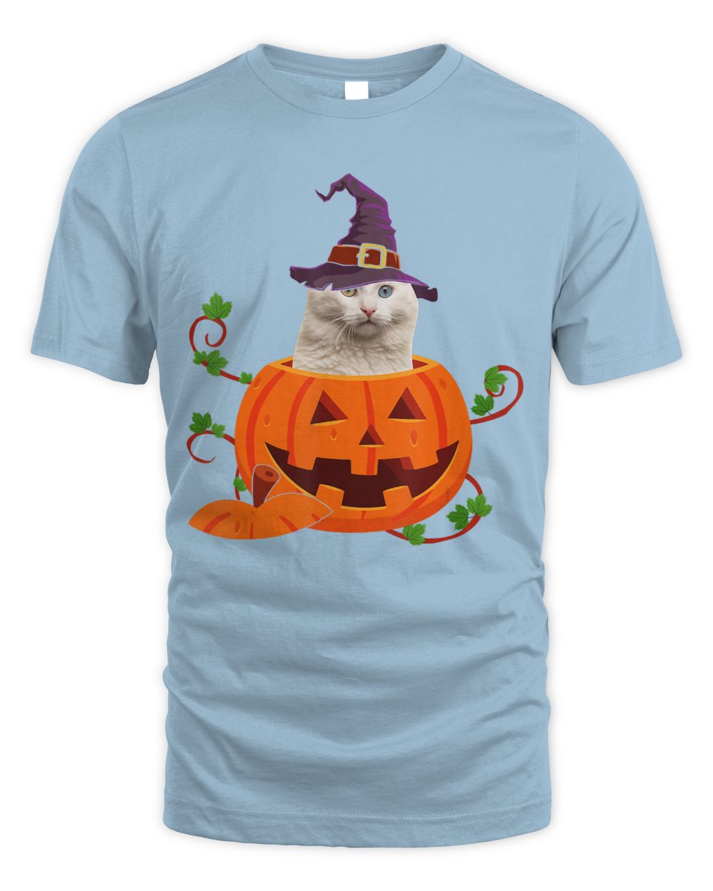 Cat Lover Gifts Funny Turkish Angora Pumpkin Halloween T-Shirt