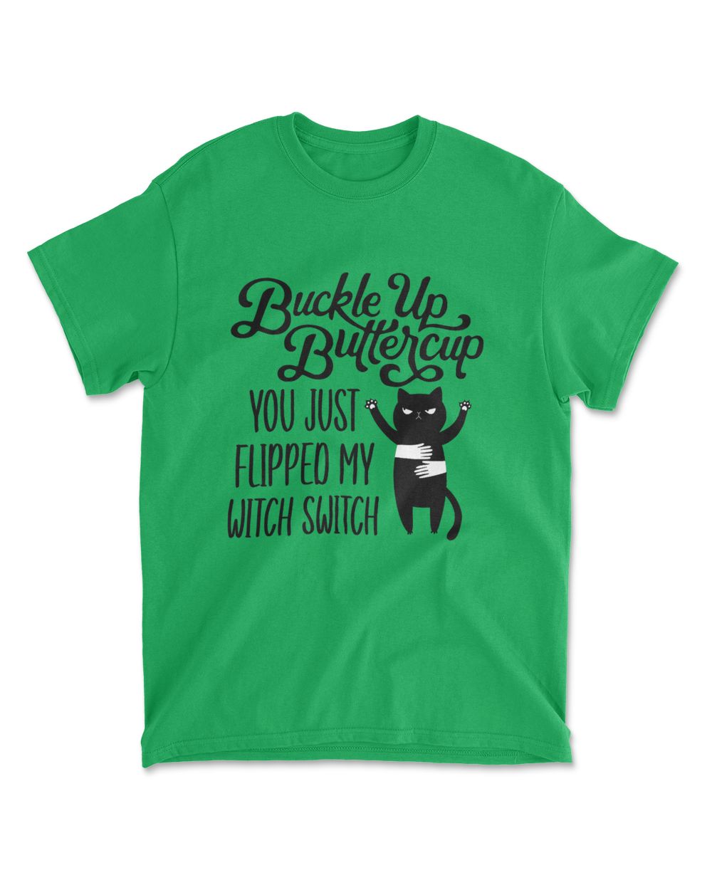 Cat Buckle Up Buttercup You Just Flipped My Witch Switch T-Shirt (6)