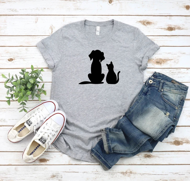 Funny Dog and Cat Shirt: Animal Lover Tee