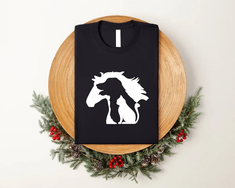 Animal Lover Shirt: Horse, Dog, Cat Graphic Tee