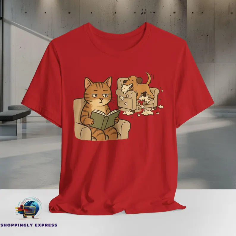 Funny Dog & Cat T-Shirt | Couch Chaos Pet Humor