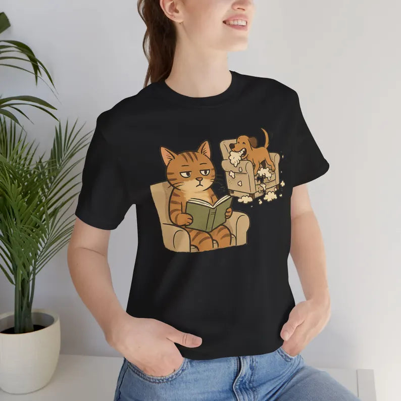Funny Dog & Cat T-Shirt | Couch Chaos Pet Humor