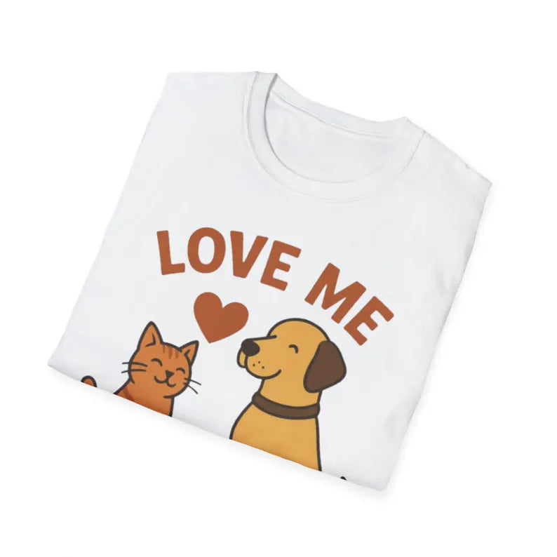 Love Me Love My Pet T-Shirt | Cat and Dog Graphic Tee Damarkstores