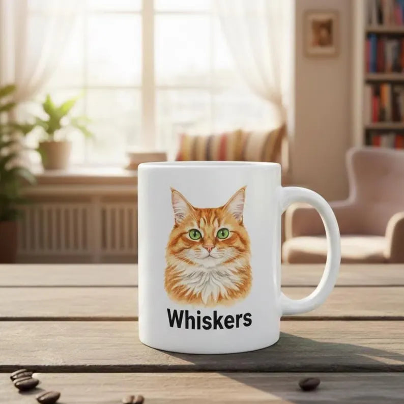 Personalized mug with your pet's photo – Custom dog/cat mug – Unique photo gift – Pet gift idea